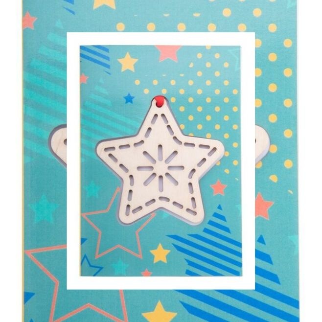 Logo trade promotional merchandise image of: CreaX Christmas card, star