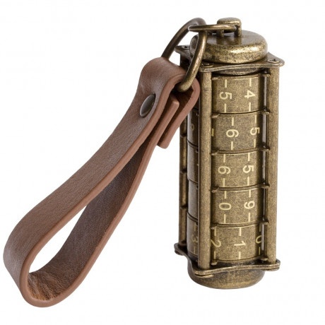 Logotrade promotional gift picture of: Cryptex, Antique Gold USB flash drive with combination lock 16 Gb