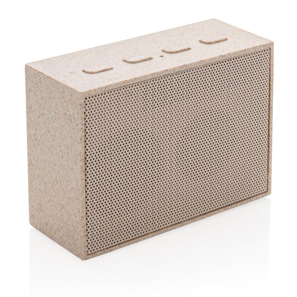 Logo trade promotional giveaway photo of: Wheat Straw 3W Mini Speaker, brown