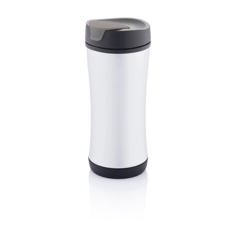 Logo trade promotional products picture of: Boom mug, grey/black with personalized name and sleeve in a gift wrap