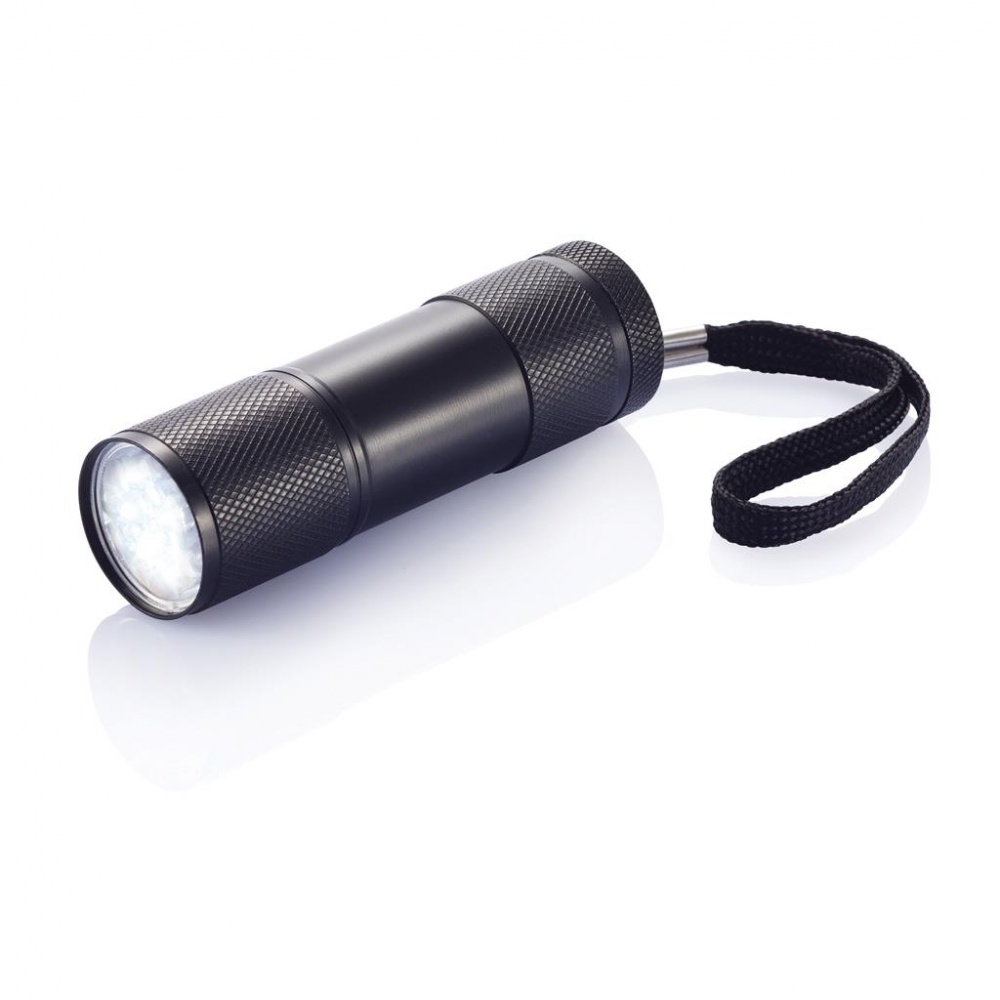 Logotrade business gifts photo of: Quattro torch, black with personalized name and sleeve in a gift wrap