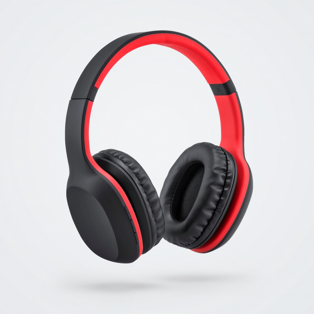 Logo trade advertising products image of: Wireless headphones Colorissimo, red