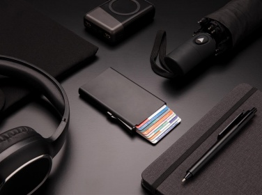 Logotrade corporate gifts photo of: Standard aluminium RFID cardholder, black