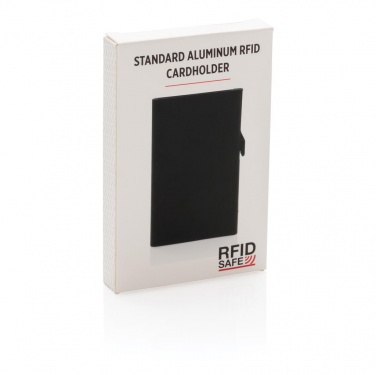 Logotrade business gift image of: Standard aluminium RFID cardholder, black