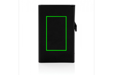 Logotrade promotional gift image of: Standard aluminium RFID cardholder, black