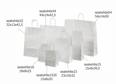 Logotrade corporate gifts photo of: PAPERBAG WHITE 23X10X32CM