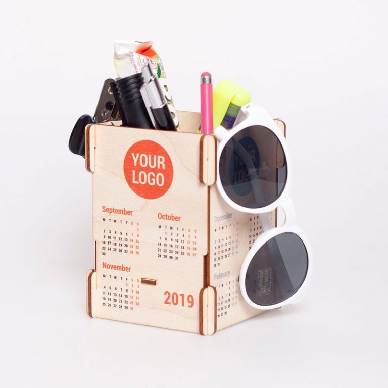 Logotrade promotional item picture of: Calendar-pen holder