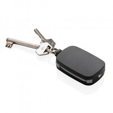 Logotrade promotional giveaway image of: 1.200 mAh Keychain Powerbank with integrated cables, black