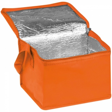 Logo trade promotional giveaways picture of: Non-woven cooling bag - 6 cans, Orange