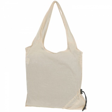 Logo trade corporate gifts image of: Foldable cotton bag, White