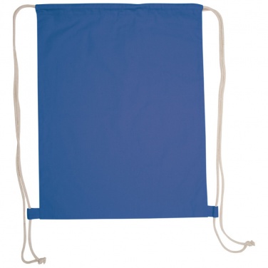 Logotrade promotional merchandise picture of: ECO Tex certified Gymbag from environmentally friendly cotton (, Blue
