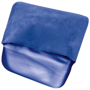 Logo trade promotional giveaways image of: Inflatable soft travel pillow, Blue