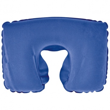 Logotrade promotional giveaway image of: Inflatable soft travel pillow, Blue