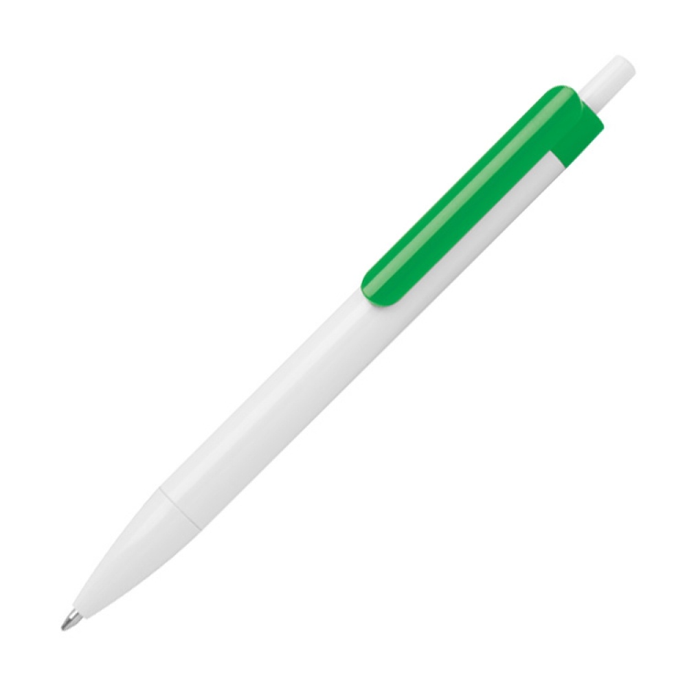 Logo trade corporate gift photo of: Ballpen with colored clip, Green