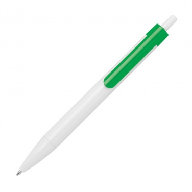 Logo trade promotional items picture of: Ballpen with colored clip, Green