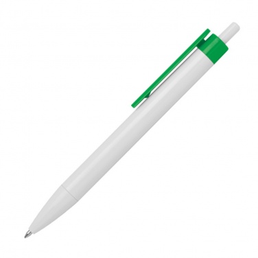 Logotrade promotional item picture of: Ballpen with colored clip, Green