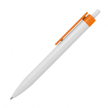 Logo trade corporate gift photo of: Ballpen with colored clip, Orange