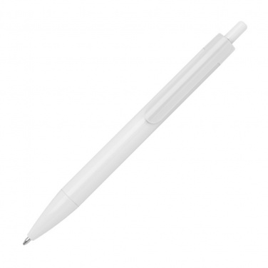 Logotrade promotional giveaway picture of: Ballpen with colored clip, White