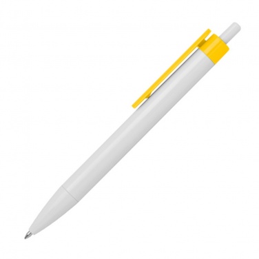 Logotrade business gift image of: Ballpen with colored clip, Yellow