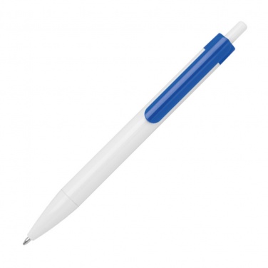 Logo trade promotional gifts image of: Ballpen with colored clip, Blue