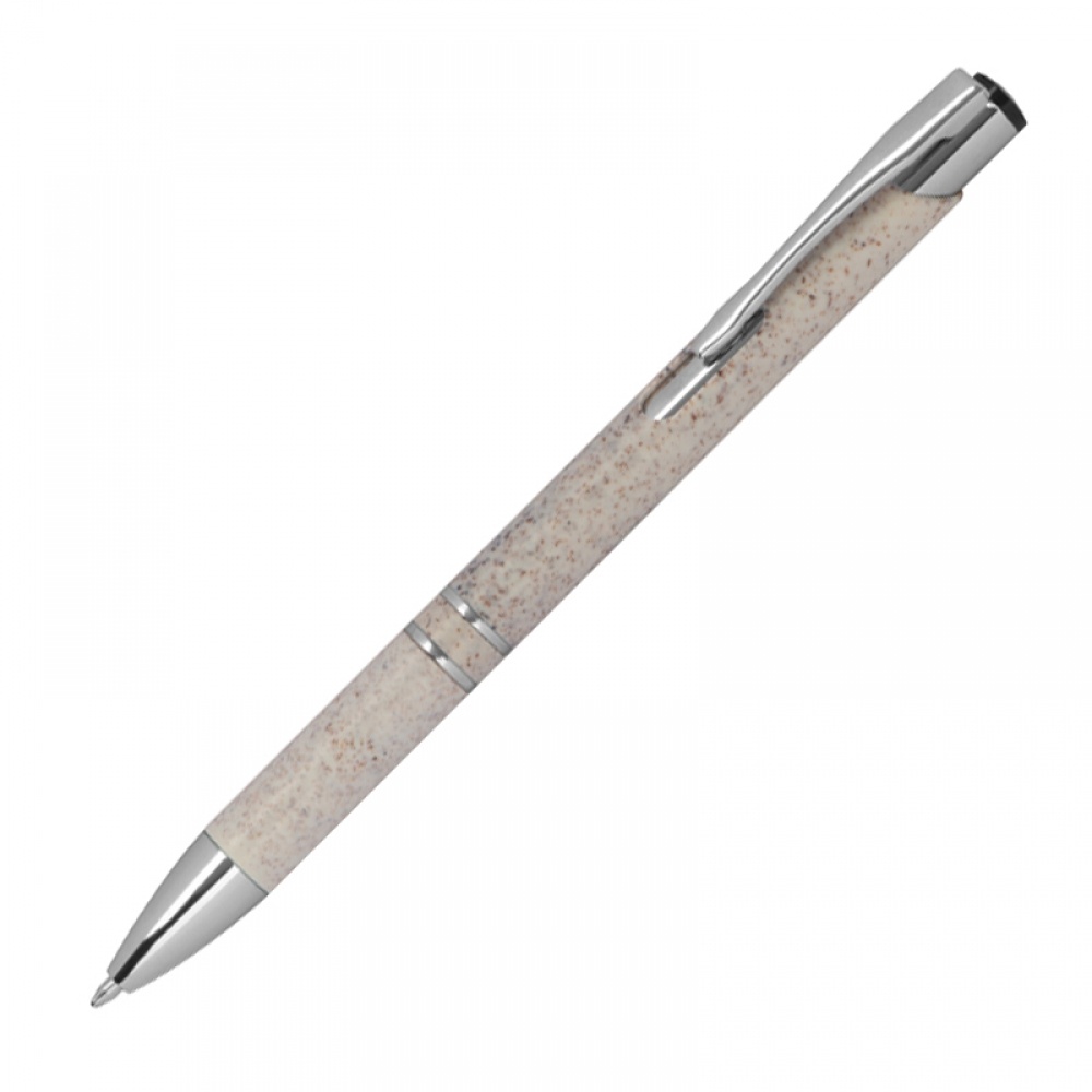Logotrade advertising products photo of: Nature ballpen with silver applications, Beige