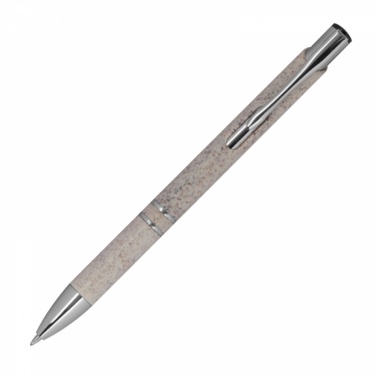 Logotrade promotional giveaway picture of: Nature ballpen with silver applications, Beige