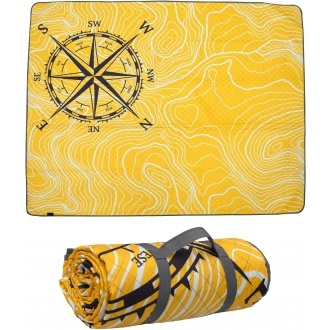 Logo trade promotional item photo of: Foldable picnic blanket ALVERNIA, Yellow