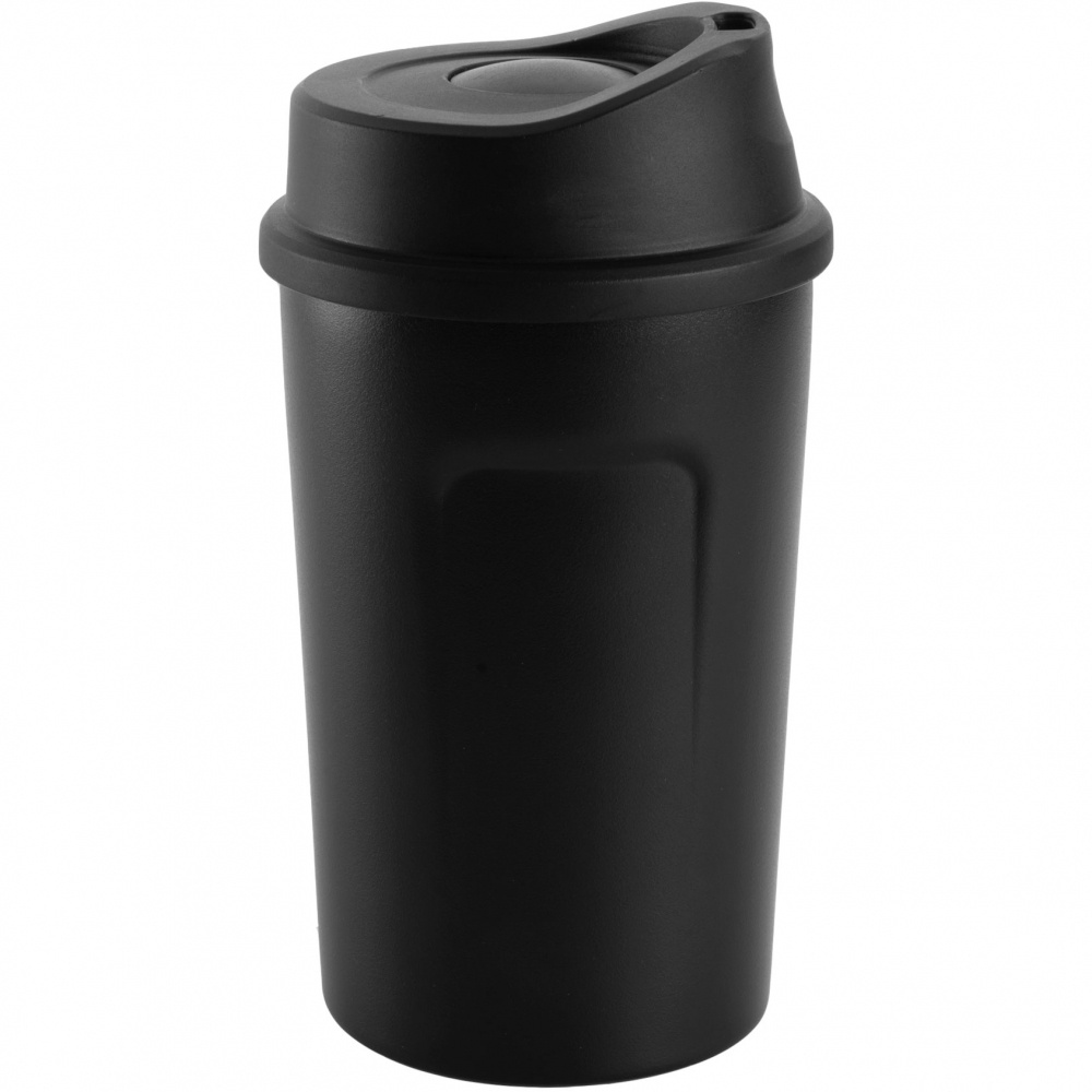 Logotrade promotional giveaway picture of: Thermo mug LIARD, Black/White