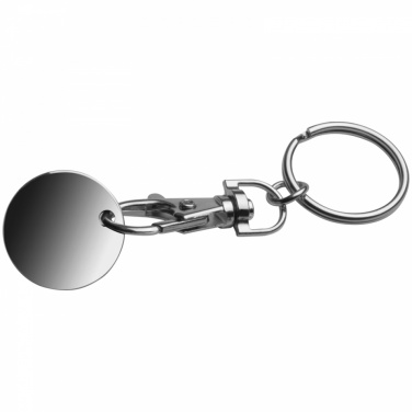 Logotrade promotional merchandise image of: Keyring with shopping coin, green