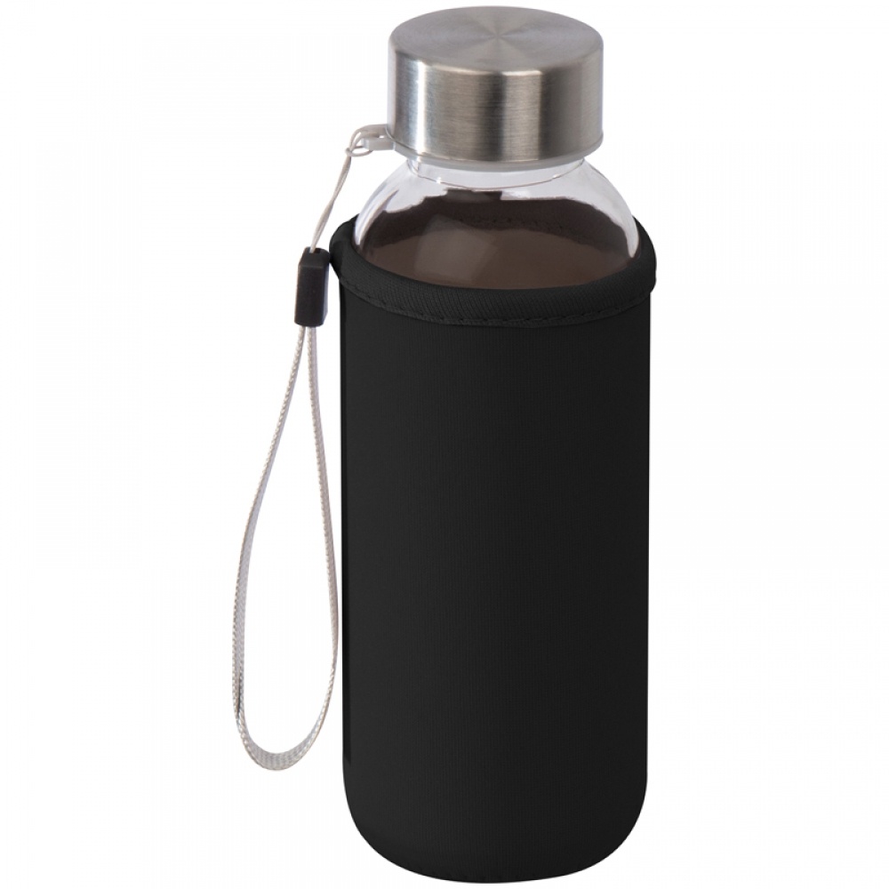 Logotrade corporate gifts photo of: Drinking bottle with neoprene sleeve, Black/White