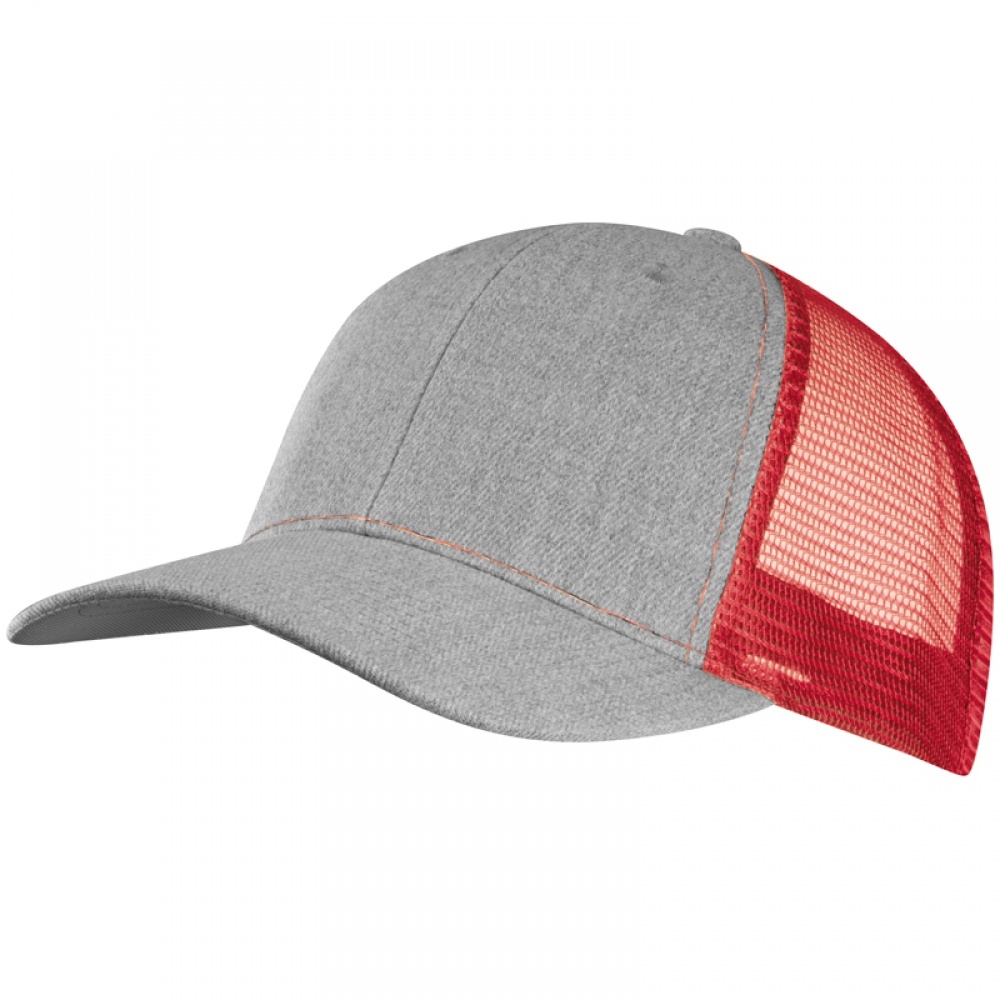 Logo trade promotional gift photo of: Baseball Cap with net, Red
