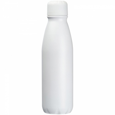 Logo trade advertising products picture of: Aluminium drinking bottle 600 ml, White