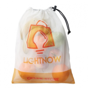 Logo trade promotional gifts image of: 3-pieces mesh RPET grocery bag set