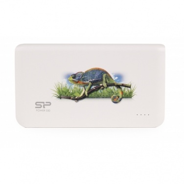 Logo trade corporate gifts image of: Power Bank Silicon Power S100, White