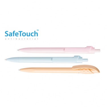 Logo trade promotional item photo of: Forte Safe Touch antibacterial ballpoint pen, pink
