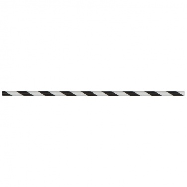 Logo trade promotional gift photo of: Set of 100 drink straws made of paper, black-white