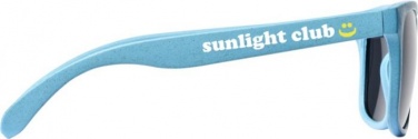 Logo trade corporate gifts image of: Rongo wheat straw sunglasses, light blue