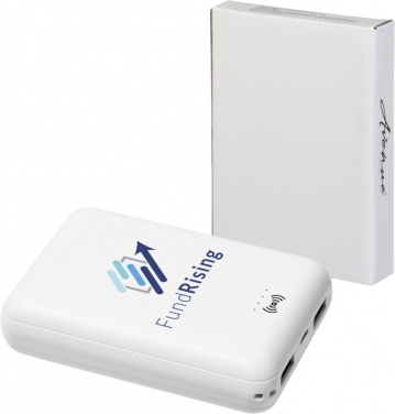 Logotrade business gift image of: Dense 5000 mAh wireless power bank, valge