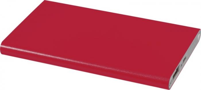 Logotrade promotional item image of: Aluminium Power Bank Pep, 4000 mAh, red