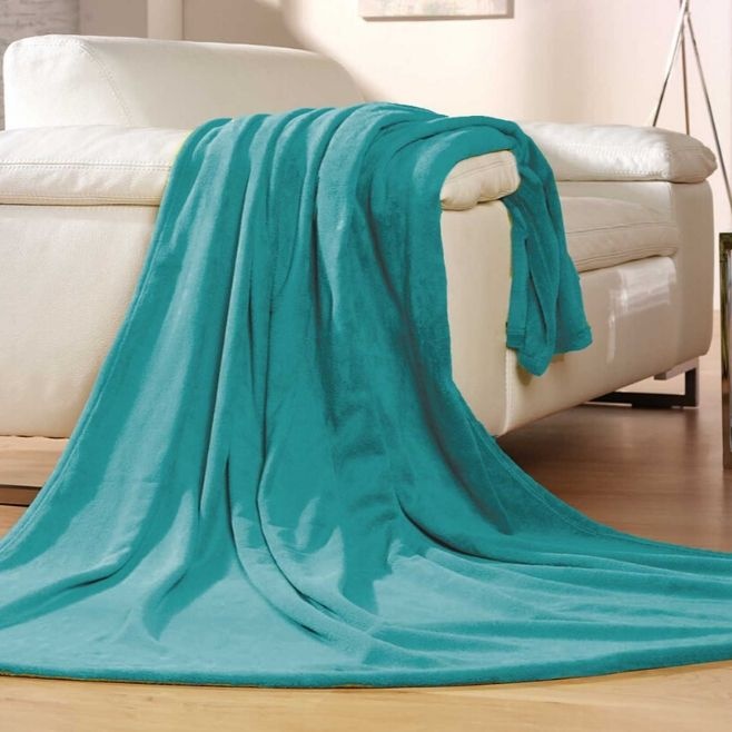 Logotrade promotional item picture of: Memphis blanket, petrol