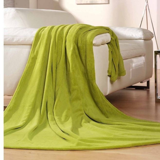 Logotrade promotional gift picture of: Elegant Memphis blanket, green