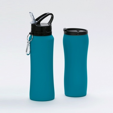 Logotrade promotional product picture of: WATER BOTTLE & THERMAL MUG SET, turquoise