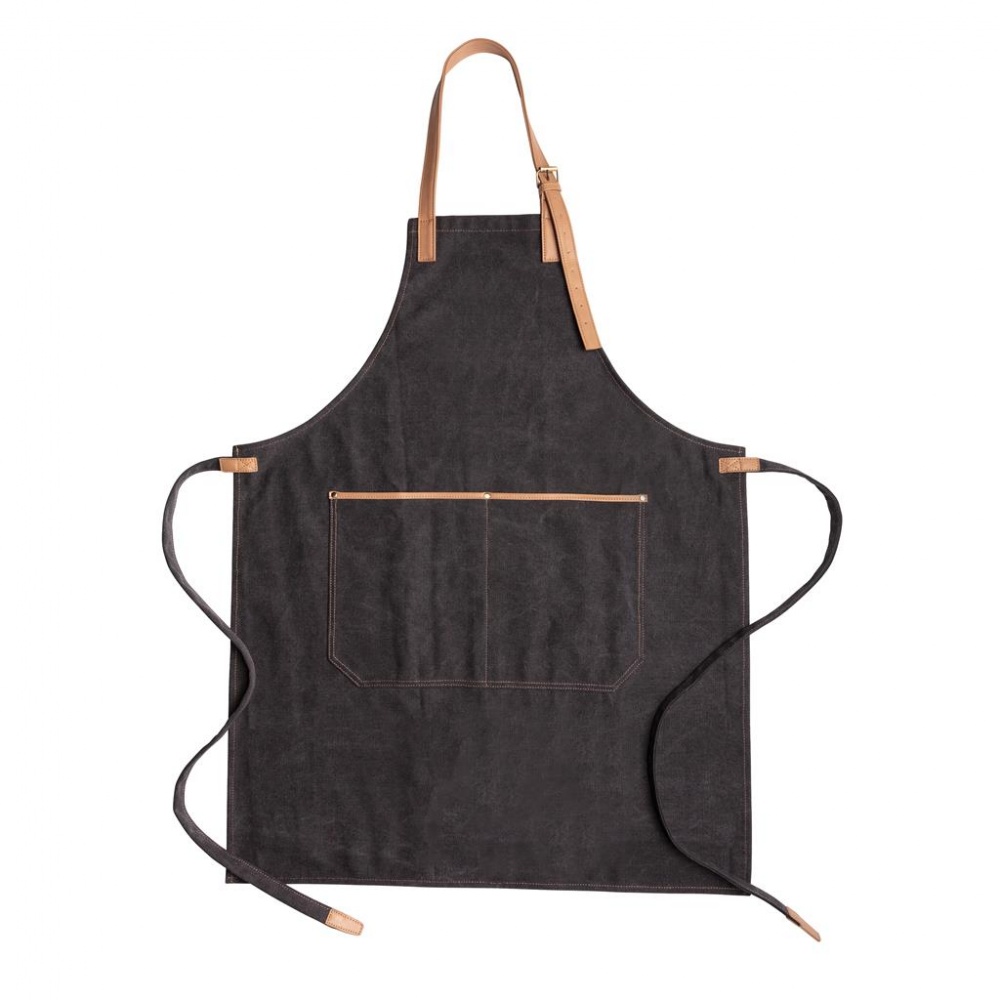Logotrade promotional merchandise picture of: Deluxe canvas chef apron, black
