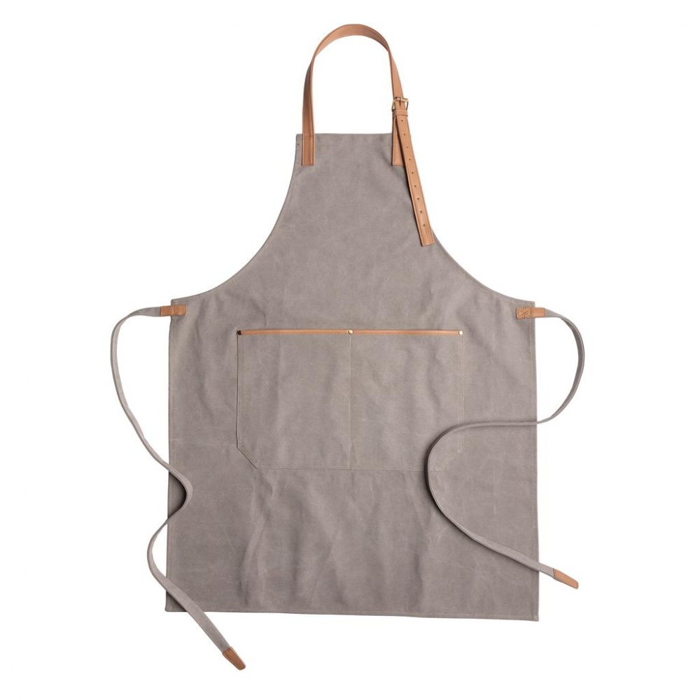Logotrade business gift image of: Deluxe canvas chef apron, grey