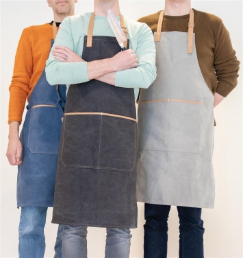Logo trade promotional merchandise image of: Deluxe canvas chef apron, grey