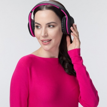 Logotrade promotional merchandise image of: Wireless headphones Colorissimo, pink