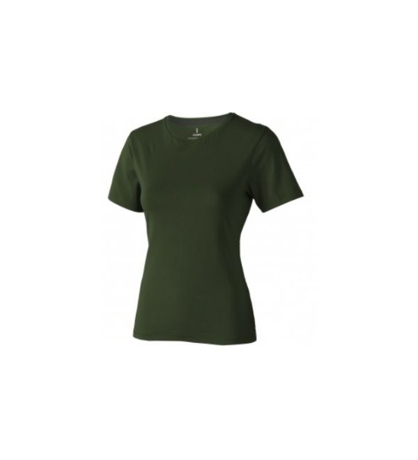 Logo trade promotional products picture of: Nanaimo short sleeve ladies T-shirt, army green