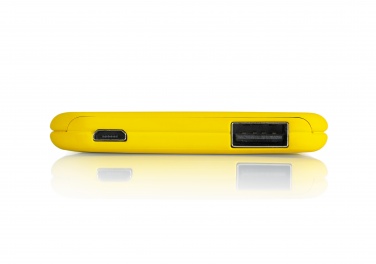 Logotrade business gift image of: Ergonomical RAY powerbank, 4000 mAh, yellow