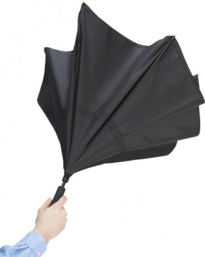 Logotrade promotional product image of: Lima reversible 23" umbrella, black