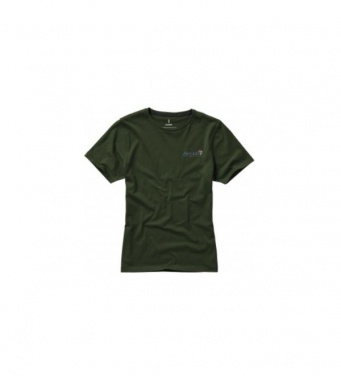 Logo trade corporate gifts picture of: Nanaimo short sleeve ladies T-shirt, army green
